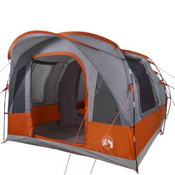 Camping Tent Tunnel 3-Person Grey and Orange Waterproof