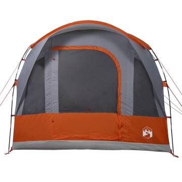 Camping Tent Tunnel 3-Person Grey and Orange Waterproof