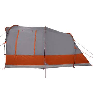 Camping Tent Tunnel 3-Person Grey and Orange Waterproof