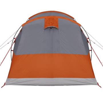 Camping Tent Tunnel 3-Person Grey and Orange Waterproof