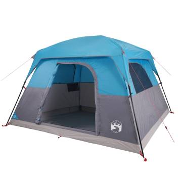 Camping Tent Cabin 4-Person Blue Waterproof