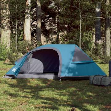 Camping Tent Dome 1-Person Blue Waterproof