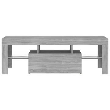 TV Cabinet with LED Lights Grey Sonoma 120x35x40 cm