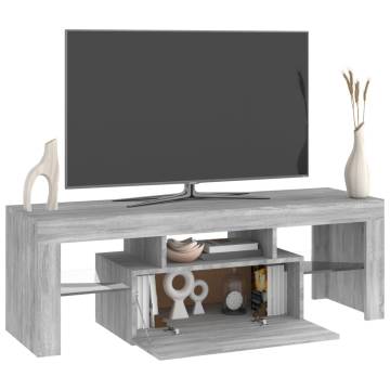 TV Cabinet with LED Lights Grey Sonoma 120x35x40 cm