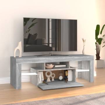 TV Cabinet with LED Lights Grey Sonoma 120x35x40 cm