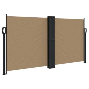 Retractable Side Awning Taupe 120x600 cm