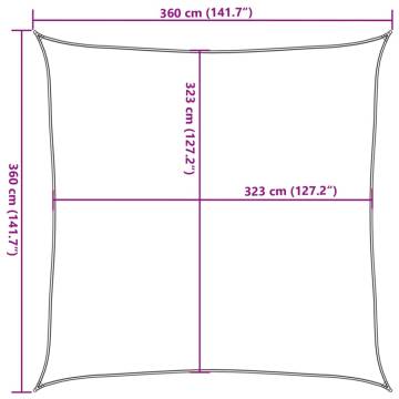 Sun Shade Sail Light Grey 3.6x3.6 m 100% Polyester Oxford