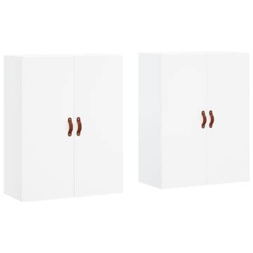 Wall Mounted Cabinets 2 pcs White 69.5x34x90 cm