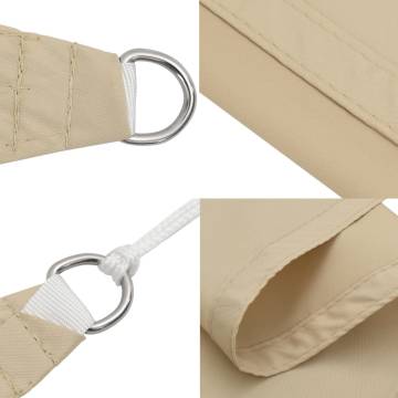 Sun Shade Sail Beige 2x2x2 m 100% Polyester Oxford