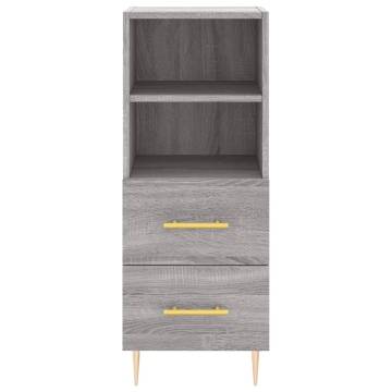 Highboard Grey Sonoma 34.5x34x180 cm Engineered Wood