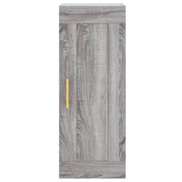 Highboard Grey Sonoma 34.5x34x180 cm Engineered Wood