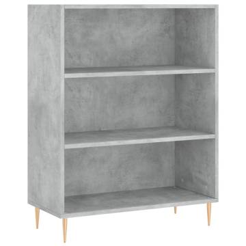 Highboard Concrete Grey 69.5x34x180 cm Engineered Wood