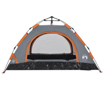 Camping Tent 2-Person Grey and Orange Quick Release