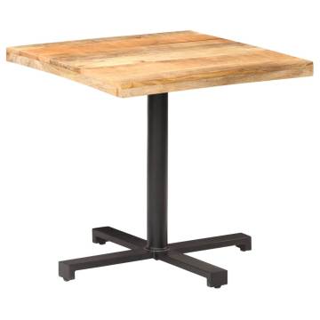 Bistro Table Square 80x80x75 cm Rough Mango Wood