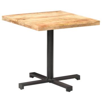 Bistro Table Square 80x80x75 cm Rough Mango Wood