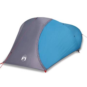 Camping Tent Dome 4-Person Blue Waterproof