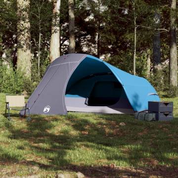 Camping Tent Dome 4-Person Blue Waterproof