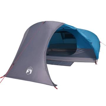 Camping Tent Dome 4-Person Blue Waterproof