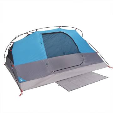 Camping Tent Dome 4-Person Blue Waterproof