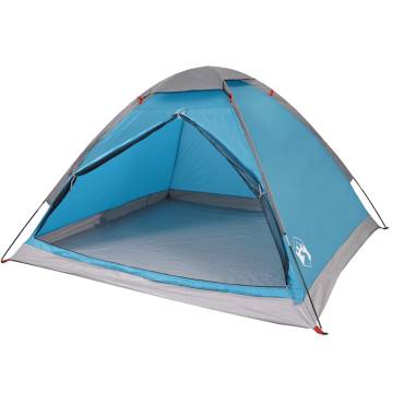 Camping Tent Dome 4-Person Blue Waterproof