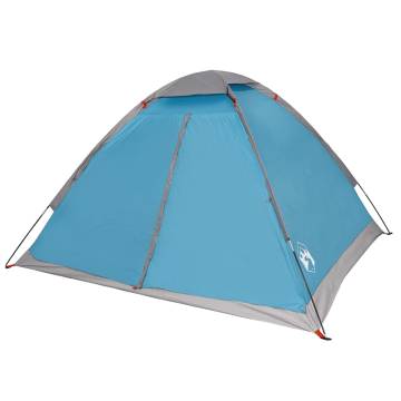 Camping Tent Dome 4-Person Blue Waterproof