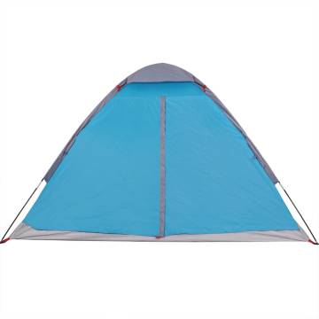 Camping Tent Dome 4-Person Blue Waterproof