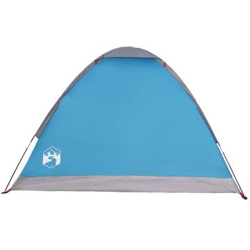 Camping Tent Dome 4-Person Blue Waterproof