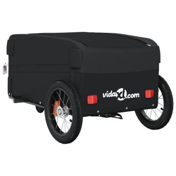 Bike Trailer Black 30 kg Iron