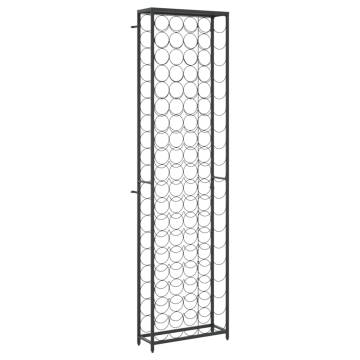 Wine Rack for 95 Bottles Black 54x18x200 cm Wrought Iron