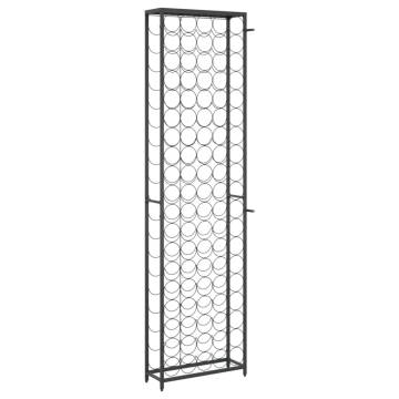 Wine Rack for 95 Bottles Black 54x18x200 cm Wrought Iron