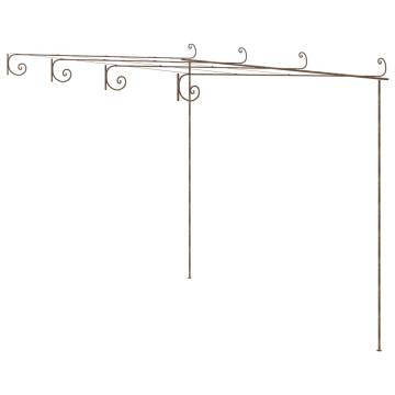 Garden Pergola Antique Brown 4x3x2.5 m Iron