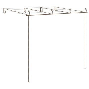 Garden Pergola Antique Brown 4x3x2.5 m Iron