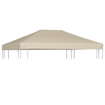 Gazebo Top Cover 310 g/m² 4x3 m Beige