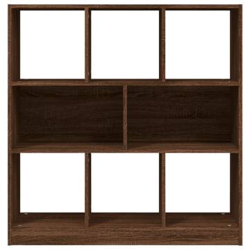 Book Cabinet Brown Oak 97.5x29.5x100 cm Engineered Wood