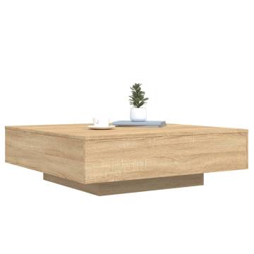 Coffee Table Sonoma Oak 100x100x31 cm Engineered Wood