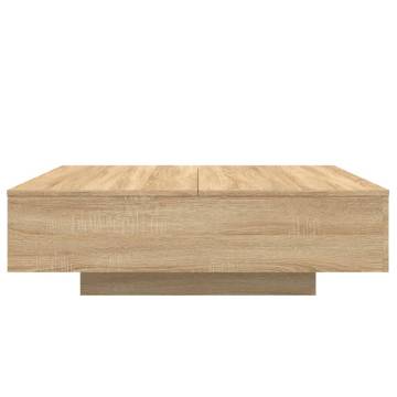 Coffee Table Sonoma Oak 100x100x31 cm Engineered Wood