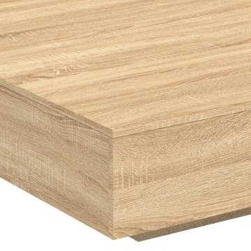 Coffee Table Sonoma Oak 100x100x31 cm Engineered Wood