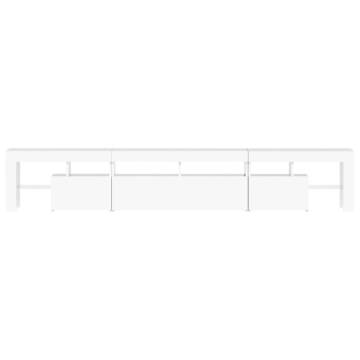 TV Cabinet with LED Lights White 230x36.5x40 cm