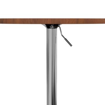 Bar Table Dark Brown Ø50x89.5 cm Solid Wood Beech