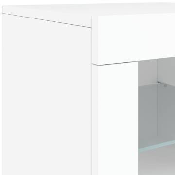 Sideboard with LED Lights White 123x37x67 cm