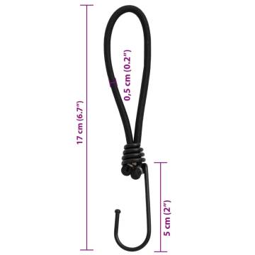 Bungee Cord with Hooks 25 pcs 17 cm