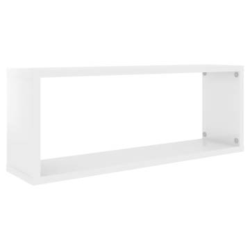 Wall Cube Shelf 6 pcs High Gloss White 60x15x23 cm Engineered Wood