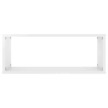 Wall Cube Shelf 6 pcs High Gloss White 60x15x23 cm Engineered Wood