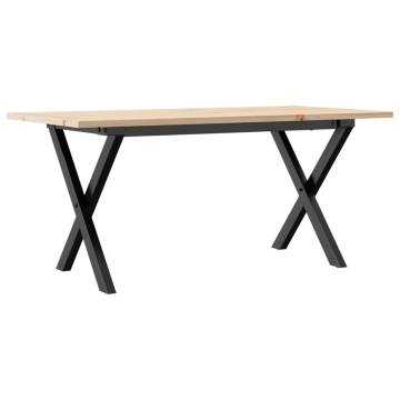 Coffee Table X-Frame 90x40x45 cm Solid Wood Pine and Cast Iron