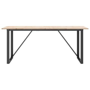 Dining Table O-Frame 180x90x75 cm Solid Wood Pine and Cast Iron