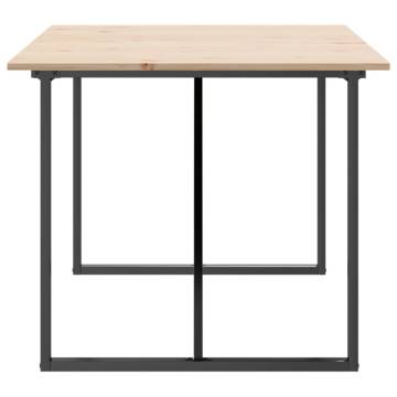 Dining Table O-Frame 180x90x75 cm Solid Wood Pine and Cast Iron