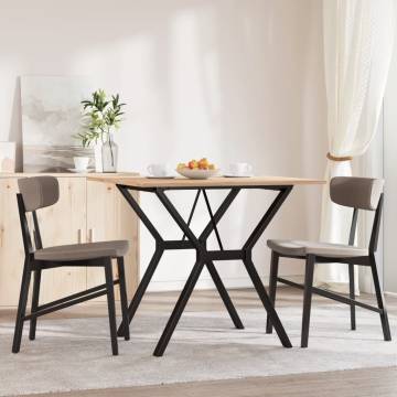 Dining Table Y-Frame 80x80x75 cm Solid Wood Pine and Cast Iron