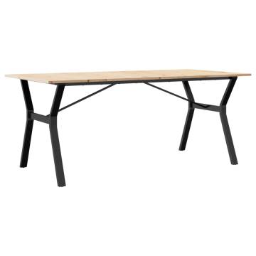 Dining Table Y-Frame 180x90x75 cm Solid Wood Pine and Cast Iron