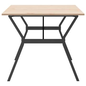 Dining Table Y-Frame 180x90x75 cm Solid Wood Pine and Cast Iron