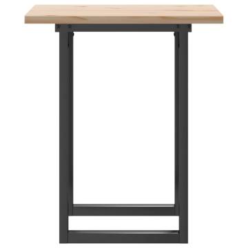 Dining Table O-Frame 60x60x75.5 cm Solid Wood Pine and Cast Iron